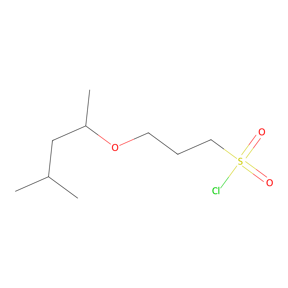 3-((4-Methylpentan-2-yl)oxy)propane-1-sulfonyl chloride molecular structure, CAS 1344084-32-7