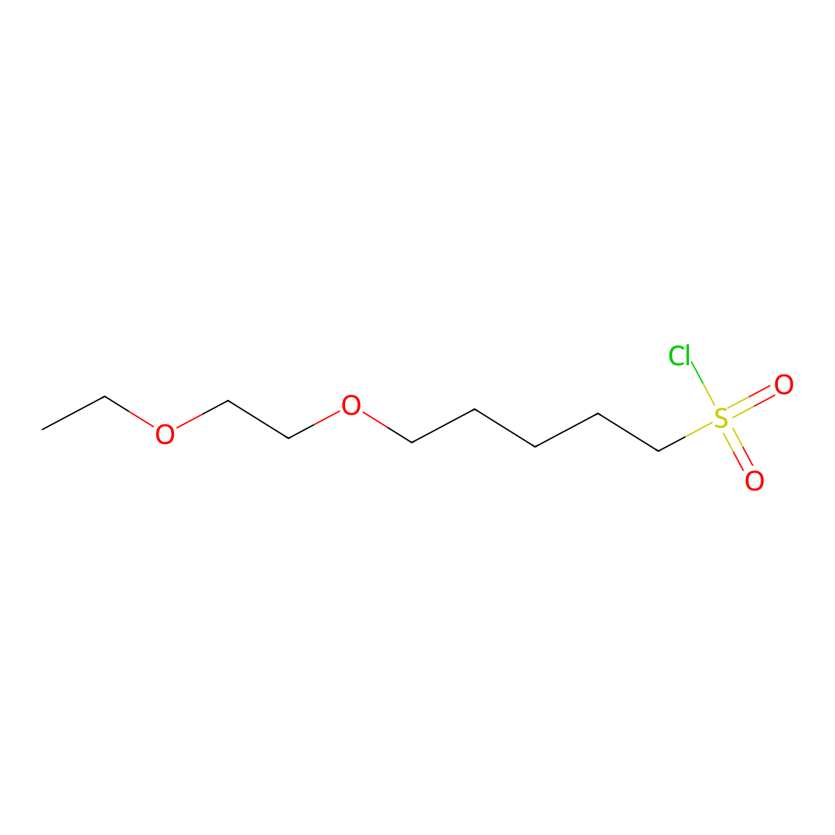 5-(2-Ethoxyethoxy)pentane-1-sulfonyl chloride molecular structure, CAS 1344084-56-5