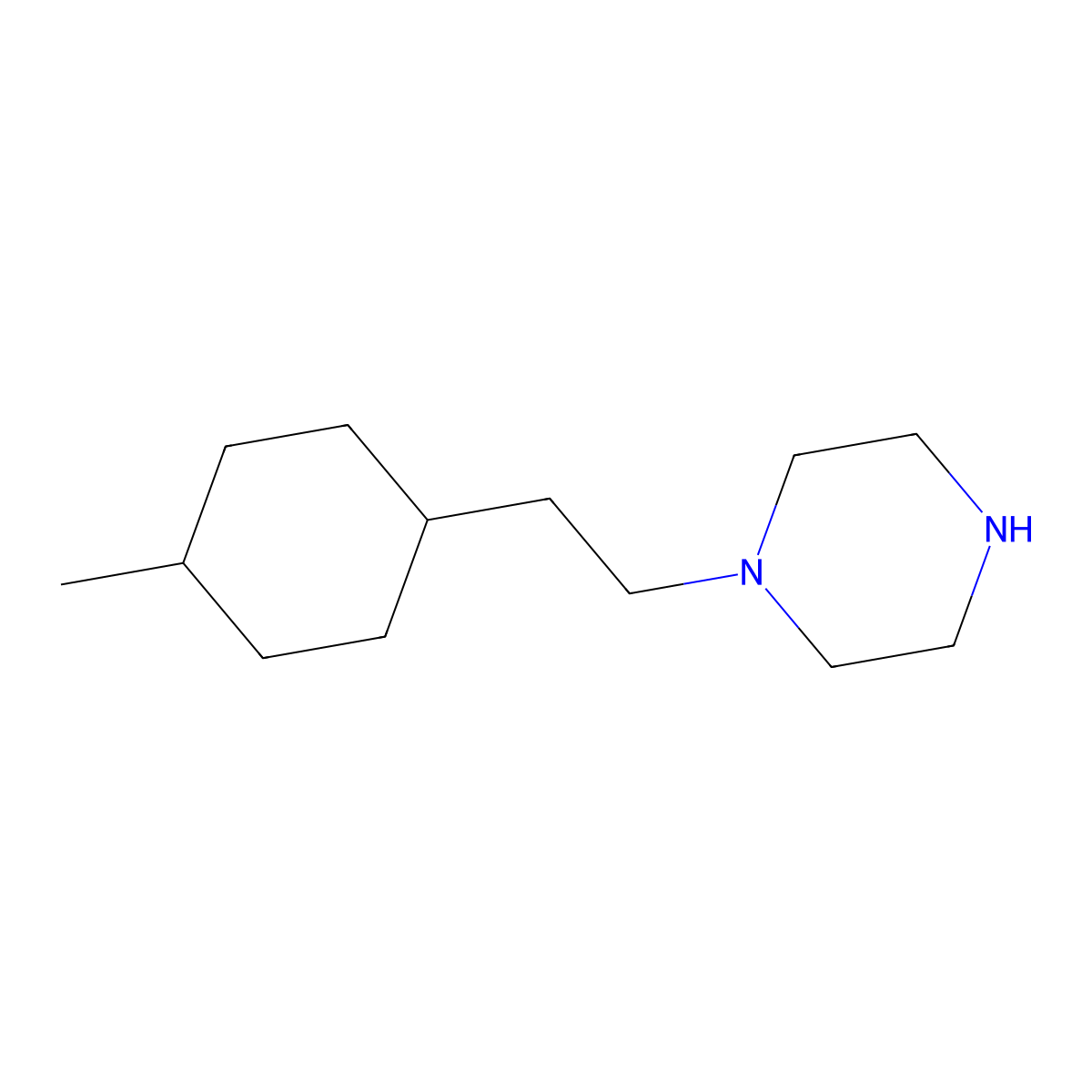 1-[2-(4-Methylcyclohexyl)ethyl]piperazine molecular structure, CAS 1344084-81-6