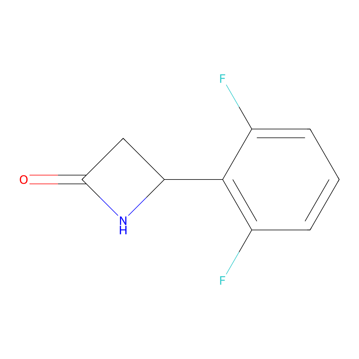 4-(2,6-Difluorophenyl)azetidin-2-one molecular structure, CAS 1344085-01-3
