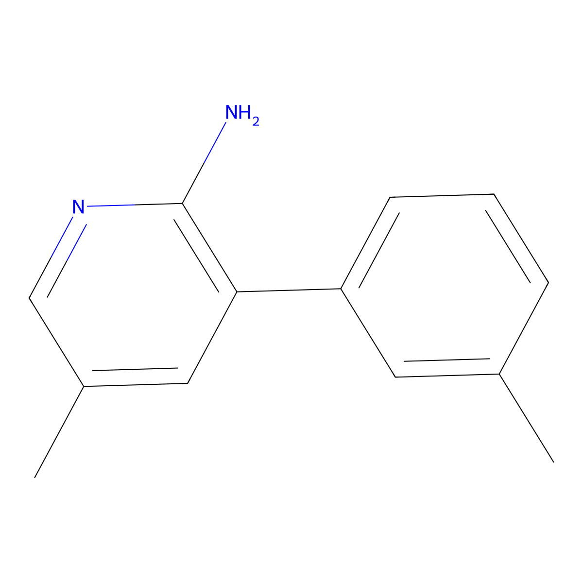 5-Methyl-3-(m-tolyl)pyridin-2-amine molecular structure, CAS 1344085-04-6