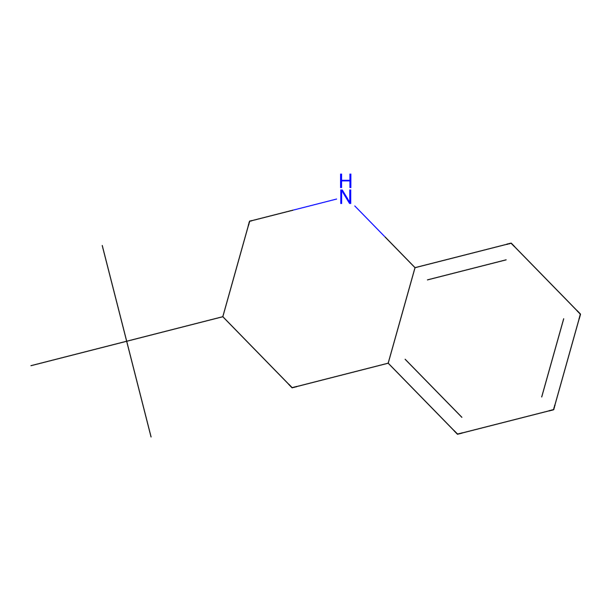 3-Tert-butyl-1,2,3,4-tetrahydroquinoline molecular structure, CAS 1344085-17-1