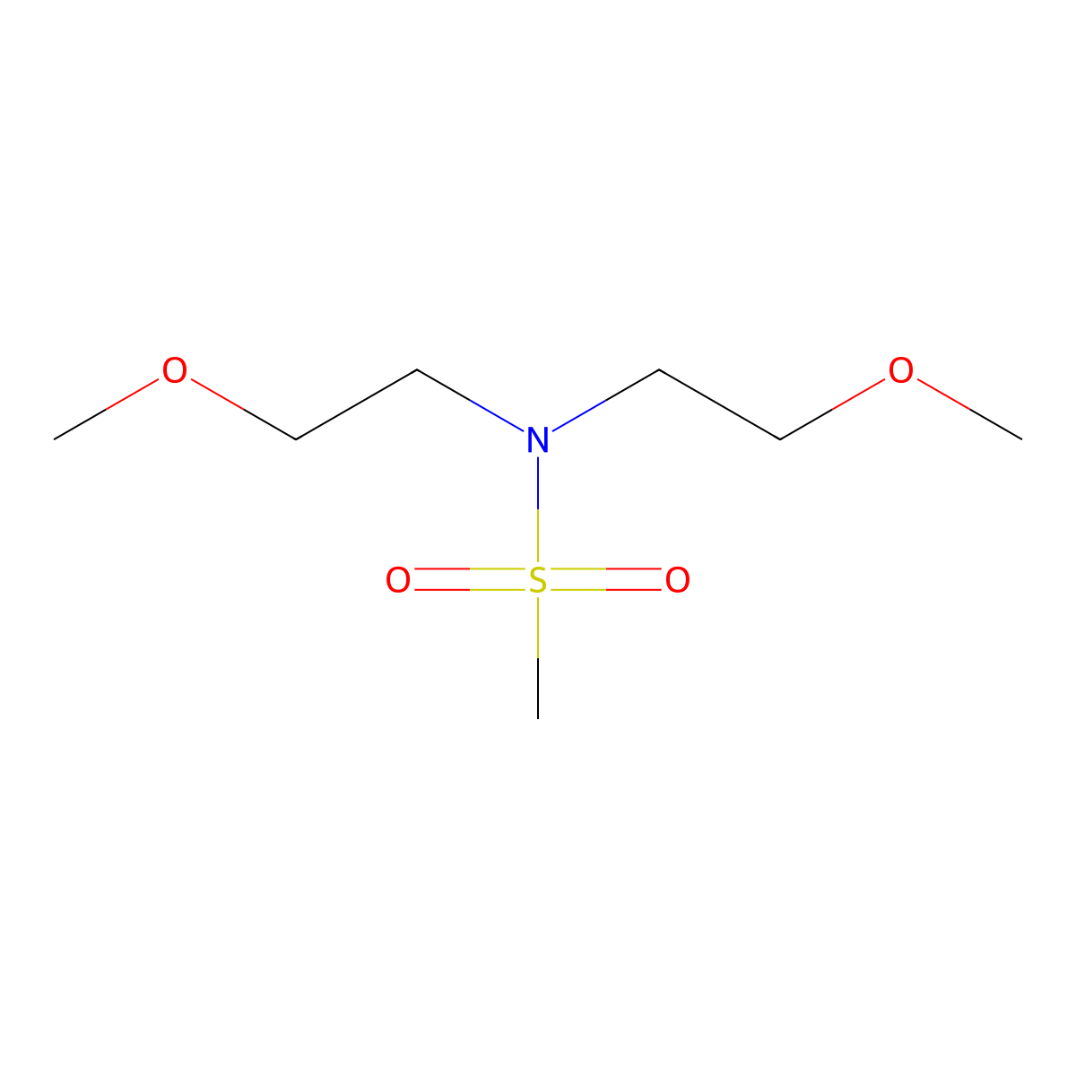 N,N-bis(2-methoxyethyl)methanesulfonamide molecular structure, CAS 1344086-67-4