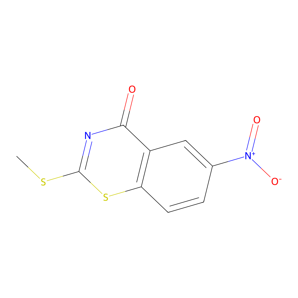 2-(Methylthio)-6-nitro-4H-benzo[e][1,3]thiazin-4-one molecular structure, CAS 1344087-75-7