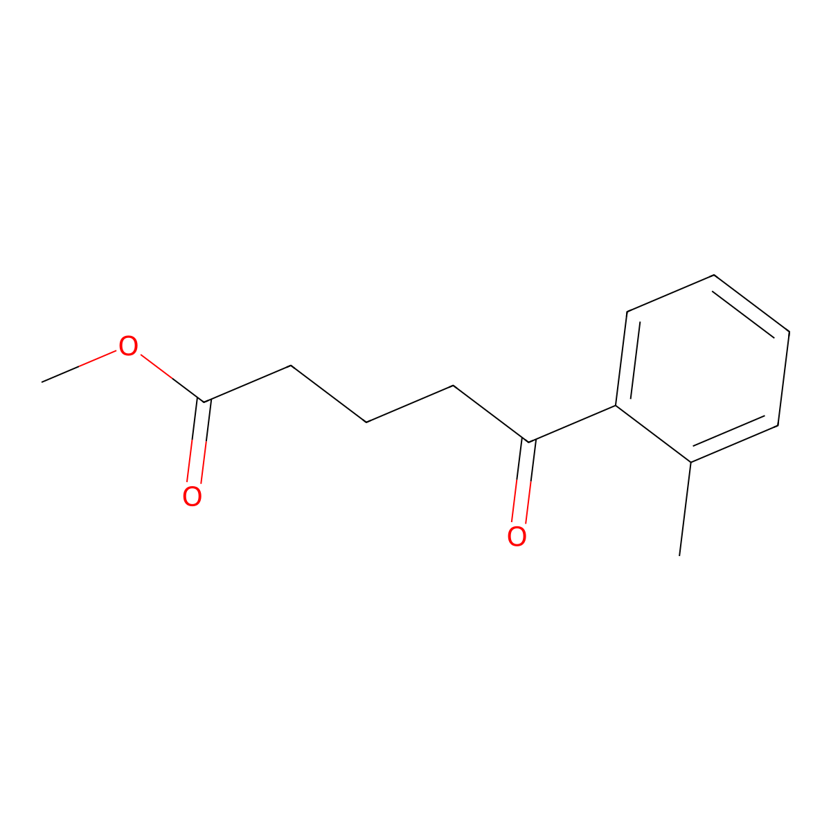 Methyl 5-(2-methylphenyl)-5-oxovalerate molecular structure, CAS 1344089-41-3