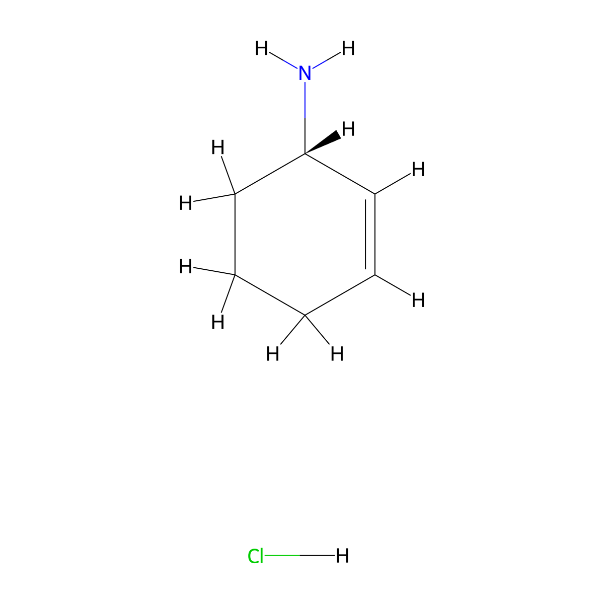 (1S)-cyclohex-2-en-1-aminehydrochloride molecular structure, CAS 134409-45-3