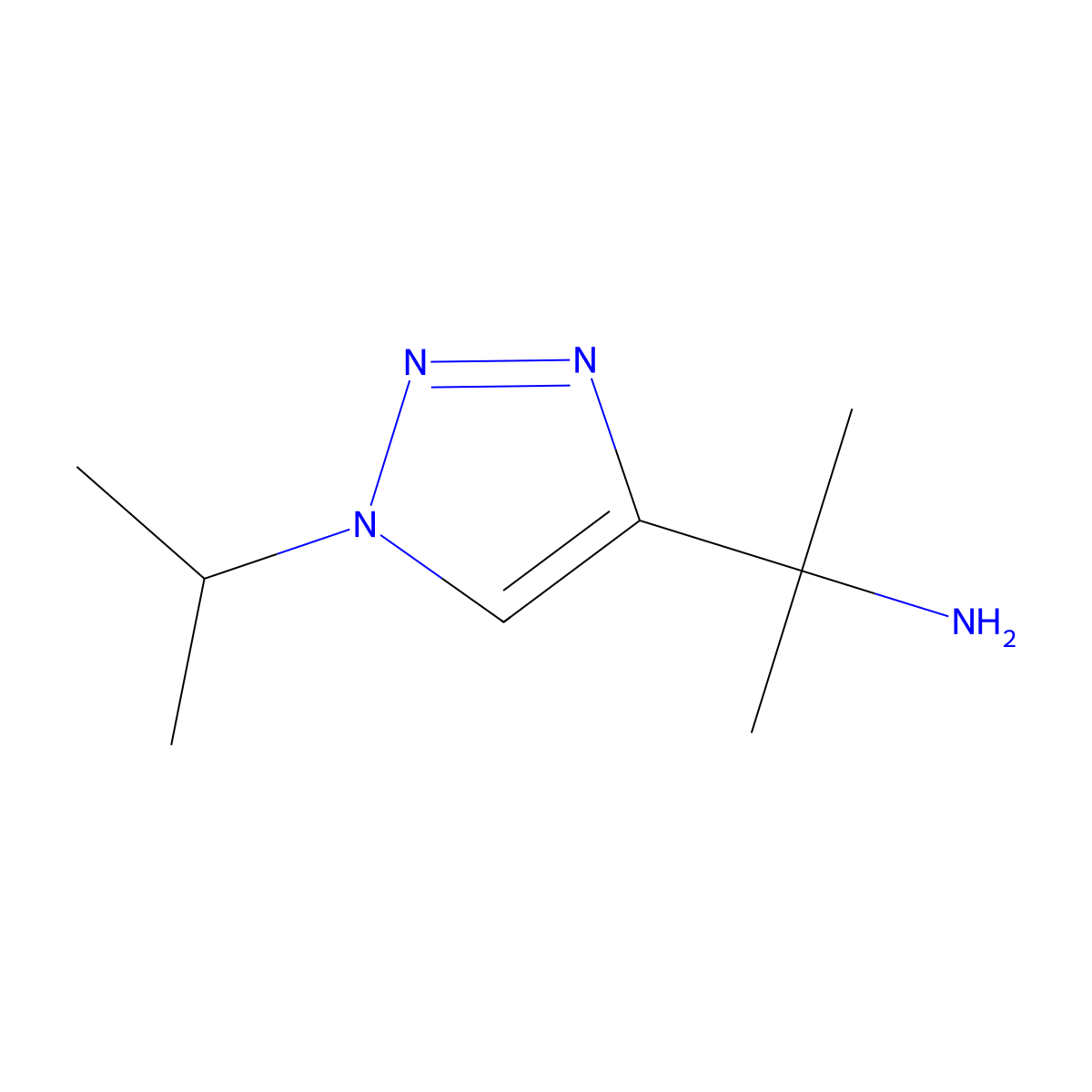 2-[1-(propan-2-yl)-1H-1,2,3-triazol-4-yl]propan-2-amine molecular structure, CAS 1344092-78-9