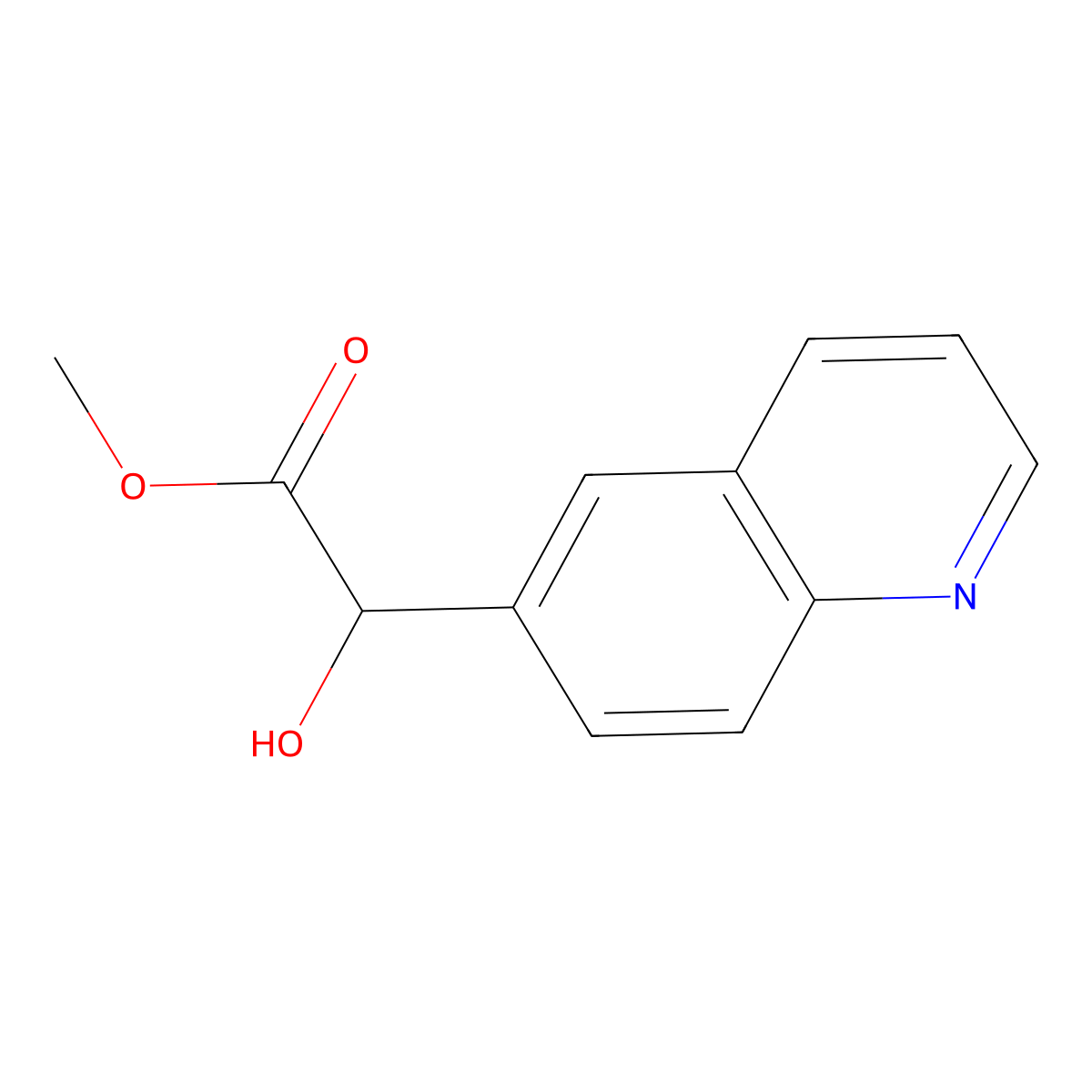 Methyl 2-hydroxy-2-(quinolin-6-yl)acetate molecular structure, CAS 1344094-22-9