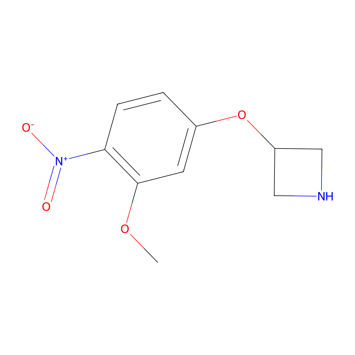 3-(3-Methoxy-4-nitrophenoxy)azetidine molecular structure, CAS 1344094-78-5