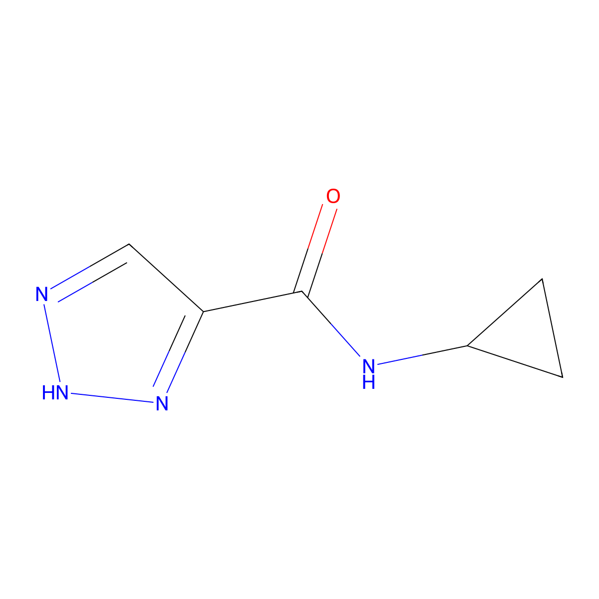 N-cyclopropyl-1H-1,2,3-triazole-5-carboxamide molecular structure, CAS 1344096-92-9