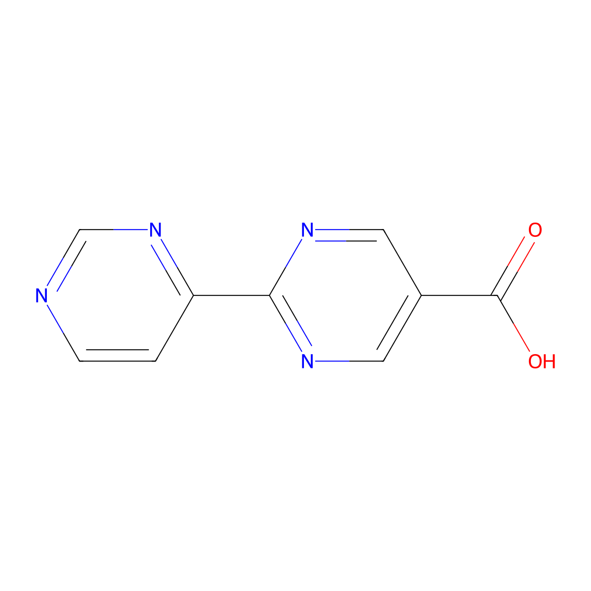 2-(Pyrimidin-4-yl)pyrimidine-5-carboxylic acid molecular structure, CAS 1344098-65-2