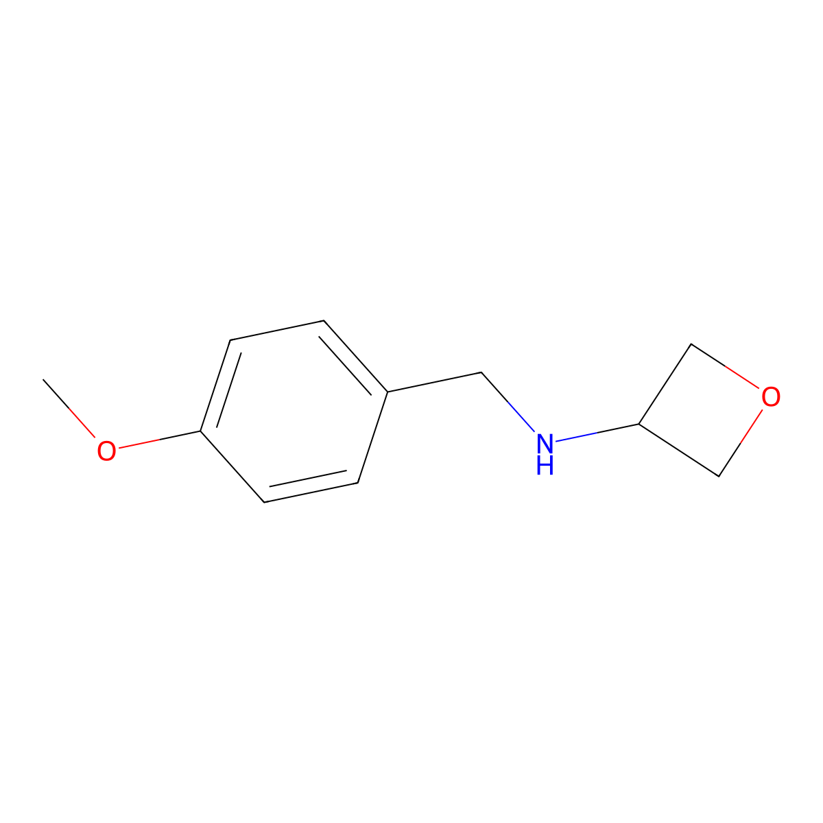 N-(4-Methoxybenzyl)oxetan-3-amine molecular structure, CAS 1344099-05-3