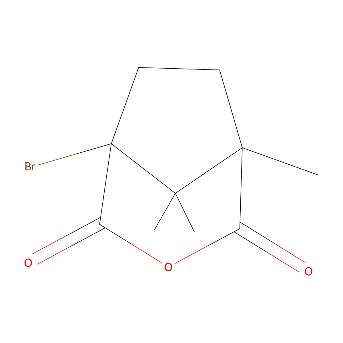 1-Bromo-5,8,8-trimethyl-3-oxabicyclo[3.2.1]octane-2,4-dione molecular structure, CAS 13441-28-6
