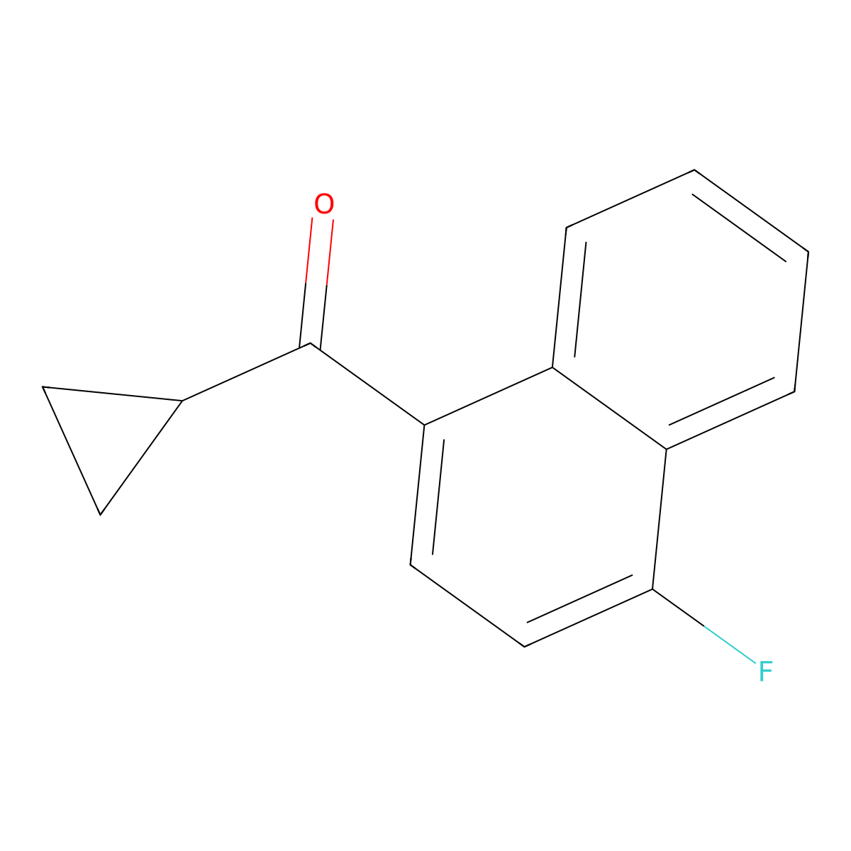 Cyclopropyl(4-fluoro-1-naphthyl)methanone molecular structure, CAS 1344103-18-9