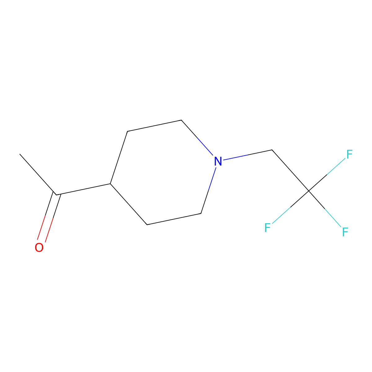 1-(1-(2,2,2-Trifluoroethyl)piperidin-4-yl)ethan-1-one molecular structure, CAS 1344108-31-1