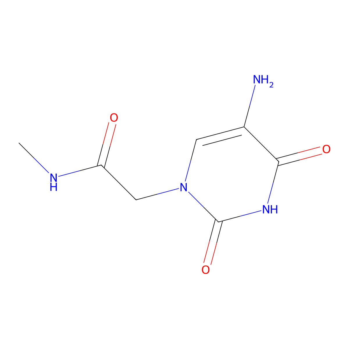 2-(5-Amino-2,4-dioxo-1,2,3,4-tetrahydropyrimidin-1-YL)-N-methylacetamide molecular structure, CAS 1344108-47-9