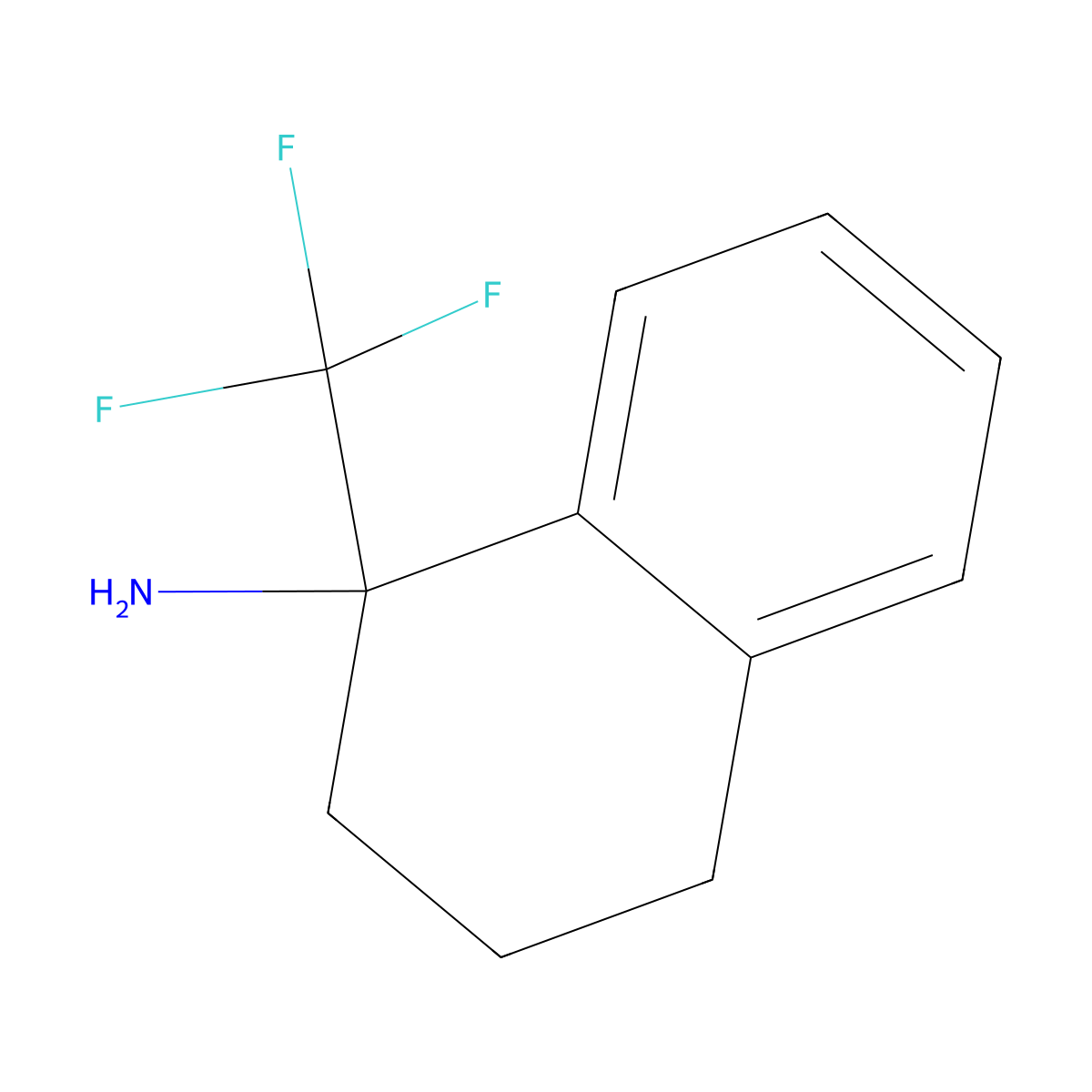 1-(Trifluoromethyl)-1,2,3,4-tetrahydronaphthalen-1-amine molecular structure, CAS 1344109-06-3