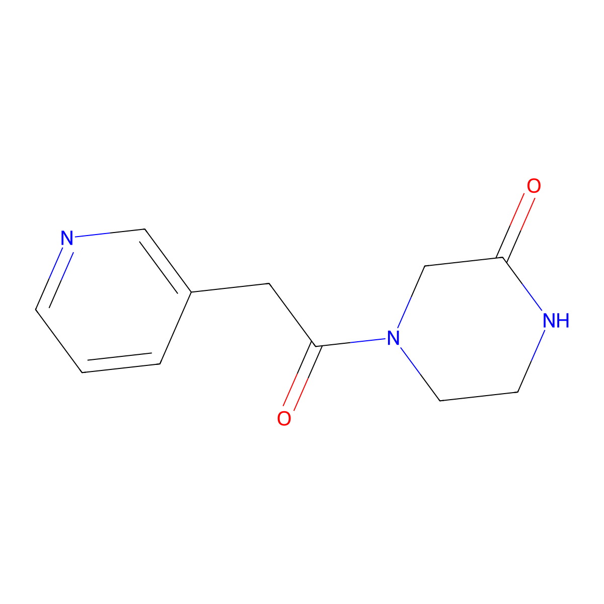 4-[2-(Pyridin-3-yl)acetyl]piperazin-2-one molecular structure, CAS 1344111-21-2