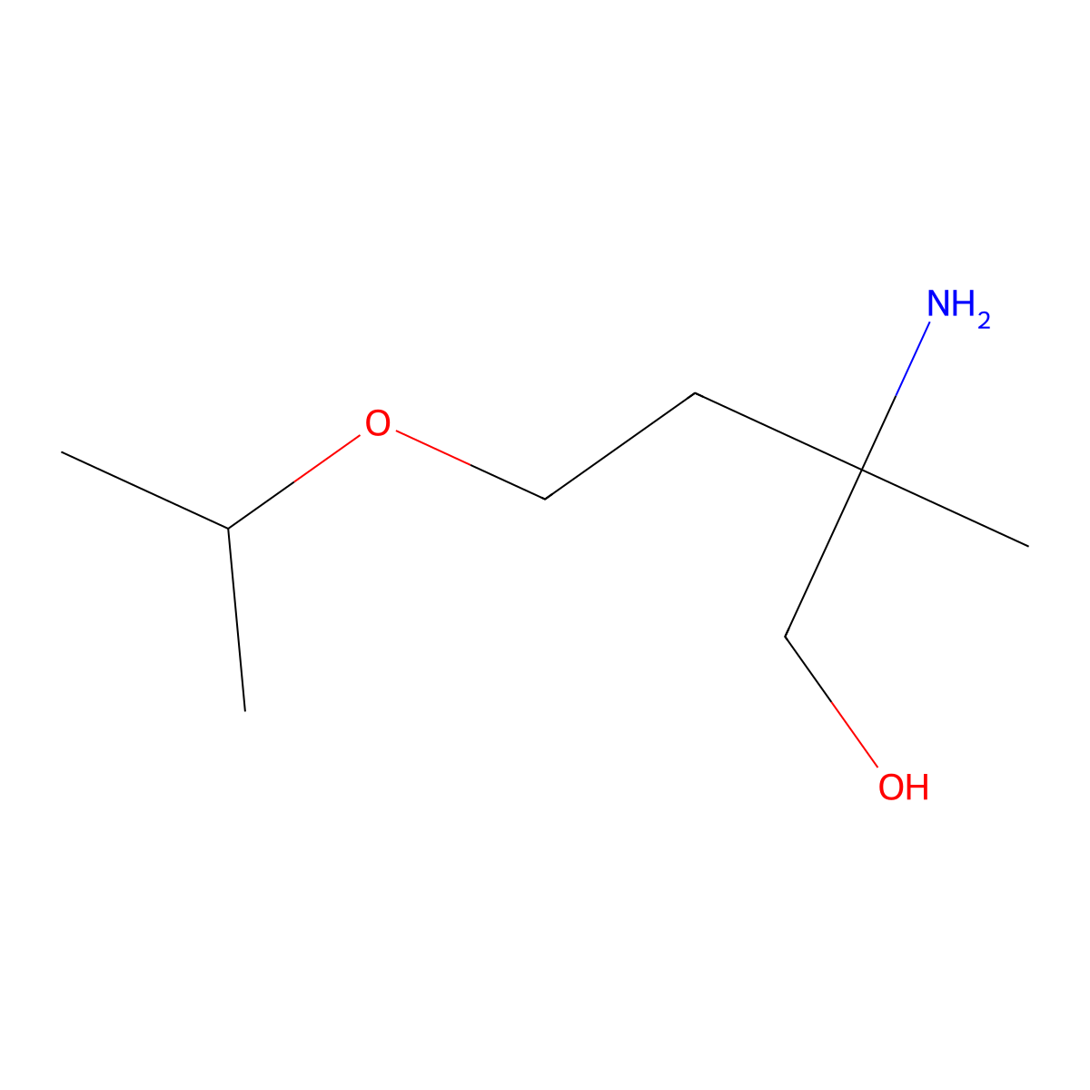 2-Amino-2-methyl-4-(propan-2-yloxy)butan-1-ol molecular structure, CAS 1344119-48-7