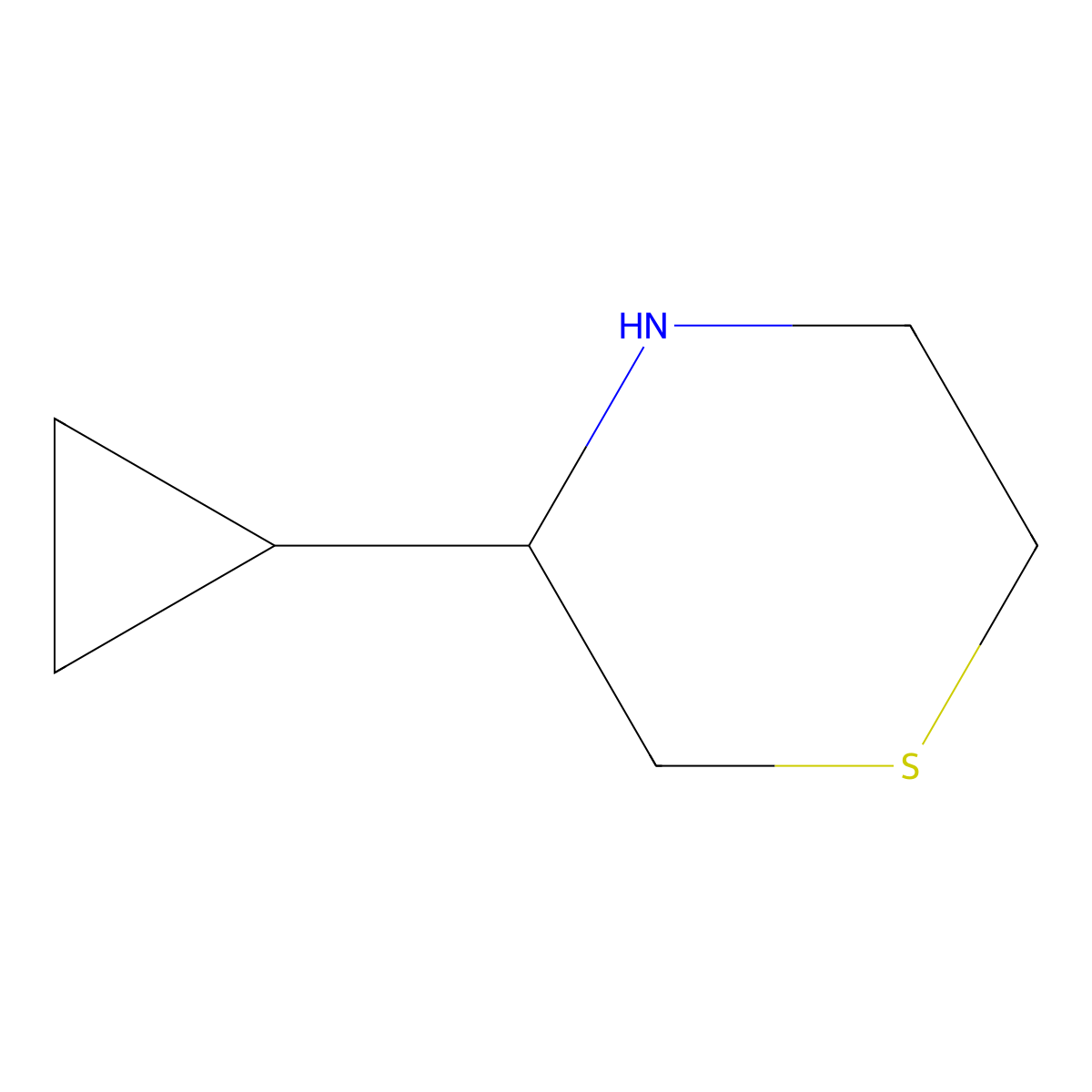 3-Cyclopropylthiomorpholine molecular structure, CAS 1344119-68-1
