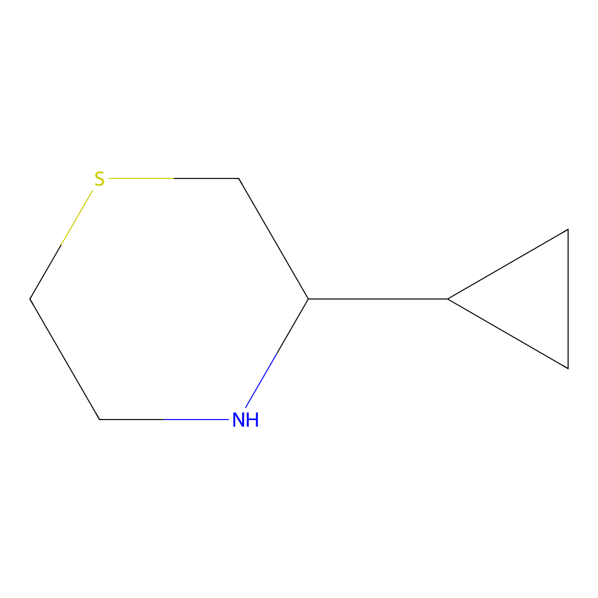 3-Cyclopropylthiomorpholine molecular structure, CAS 1344119-68-1