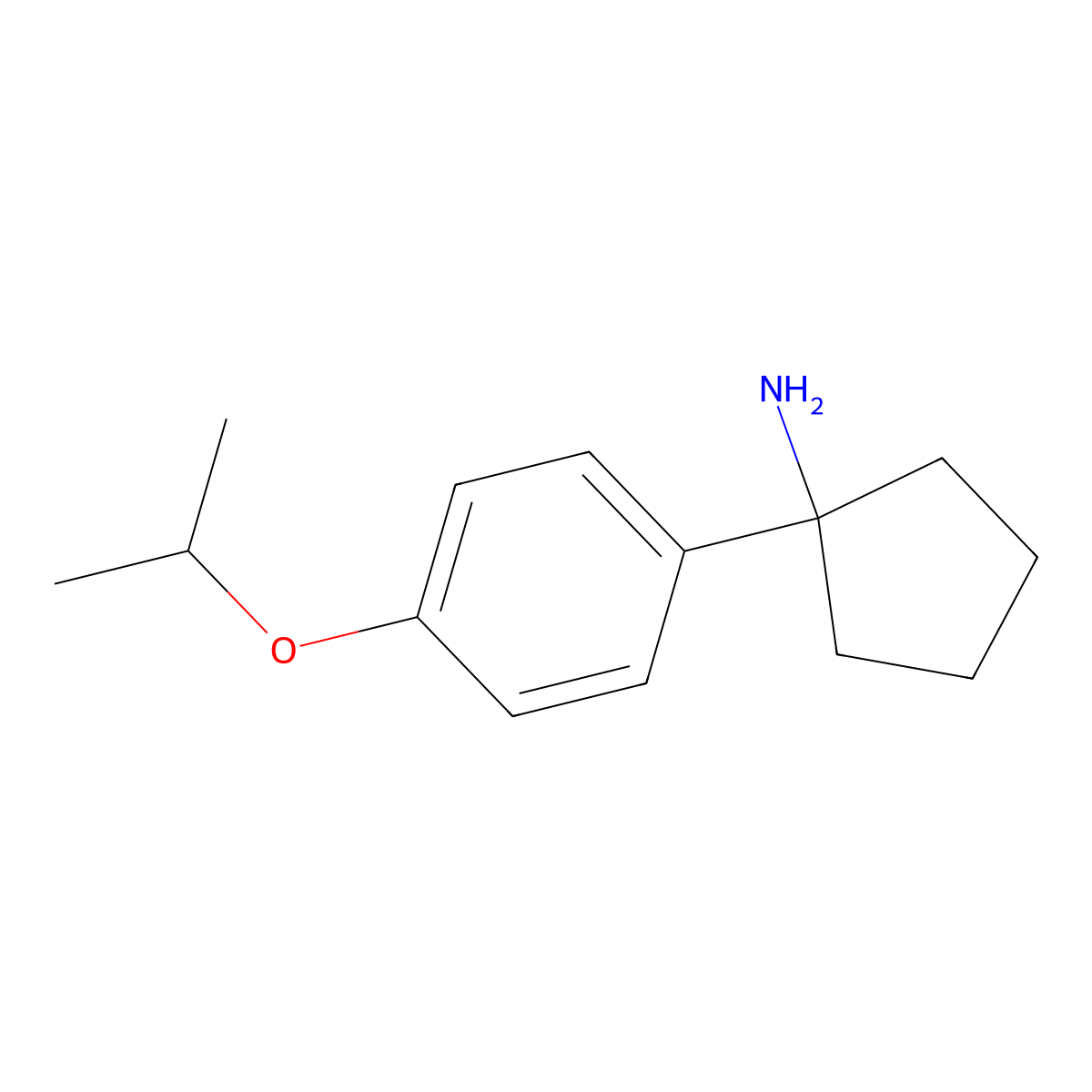 1-(4-Isopropoxyphenyl)cyclopentan-1-amine molecular structure, CAS 1344123-34-7