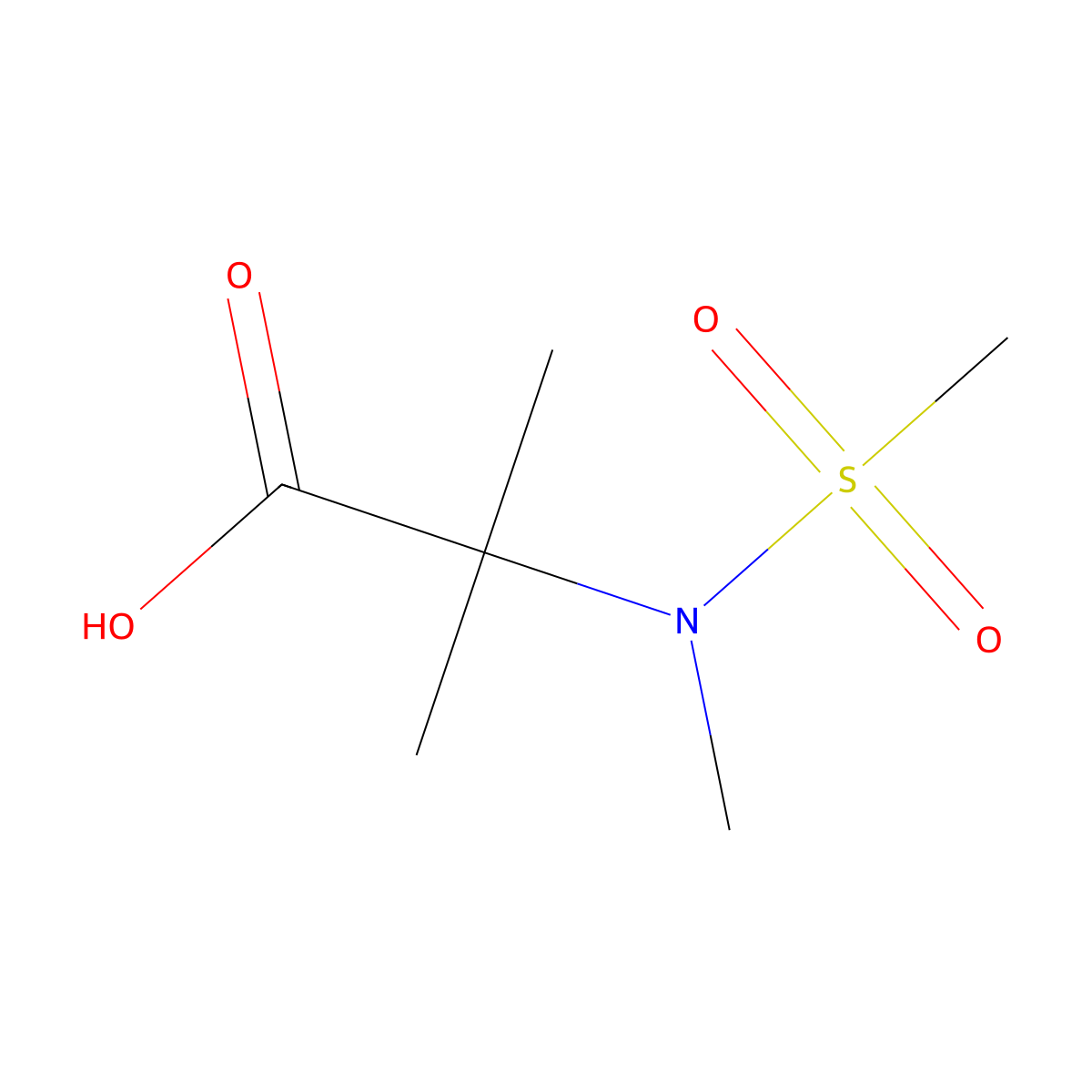 2-methyl-2-(N-methylmethanesulfonamido)propanoic acid molecular structure, CAS 1344123-42-7