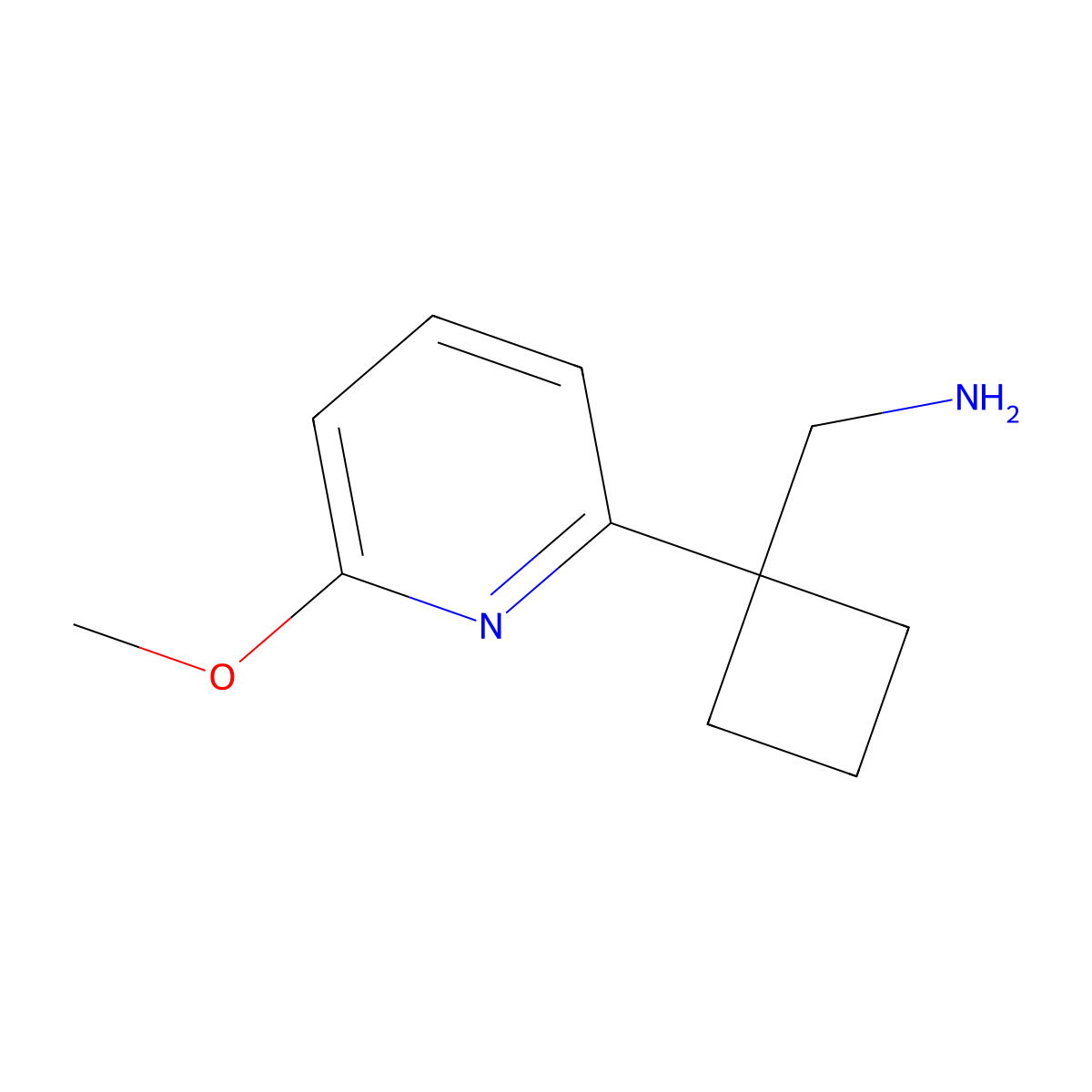 [1-(6-Methoxypyridin-2-yl)cyclobutyl]methanamine molecular structure, CAS 1344144-96-2