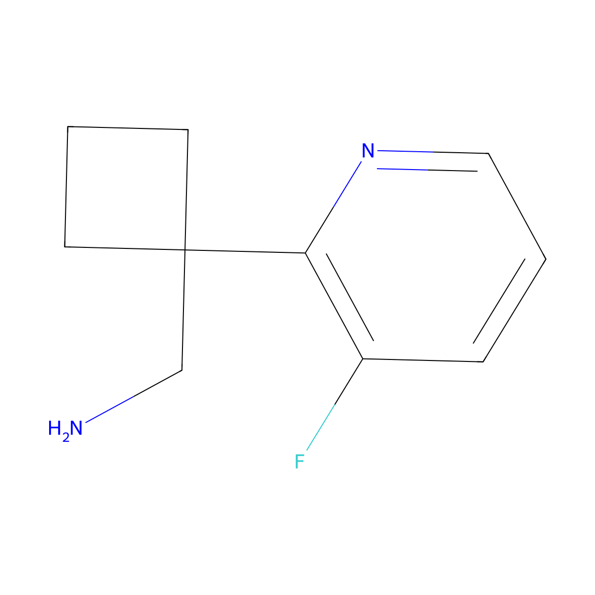 (1-(3-Fluoropyridin-2-yl)cyclobutyl)methanamine molecular structure, CAS 1344145-48-7