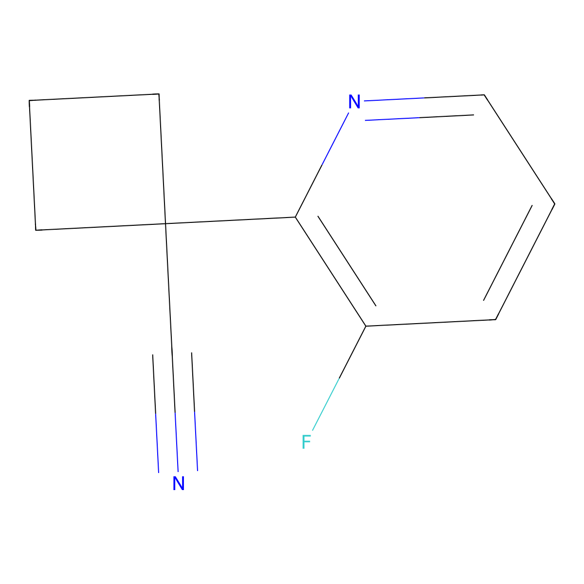 1-(3-Fluoropyridin-2-yl)cyclobutane-1-carbonitrile molecular structure, CAS 1344145-52-3