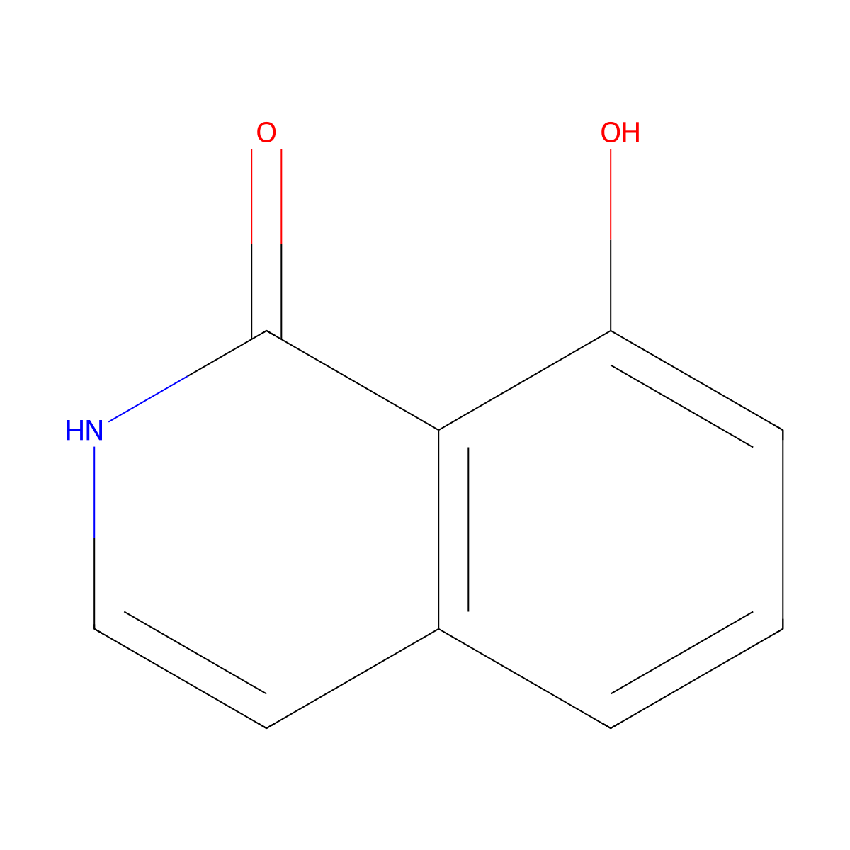 8-Hydroxyisoquinolin-1(2H)-one molecular structure, CAS 1344148-46-4
