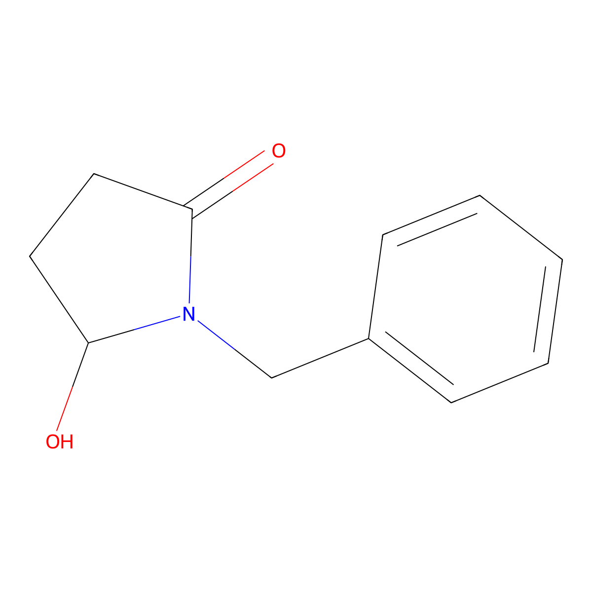 1-Benzyl-5-hydroxypyrrolidin-2-one molecular structure, CAS 134415-16-0