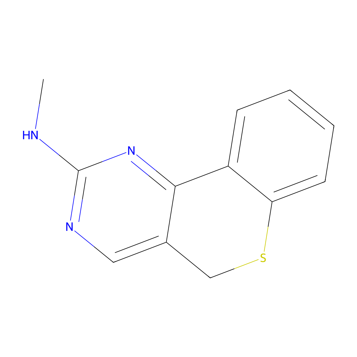 N-methyl-5H-thiochromeno[4,3-d]pyrimidin-2-amine molecular structure, CAS 1344151-41-2