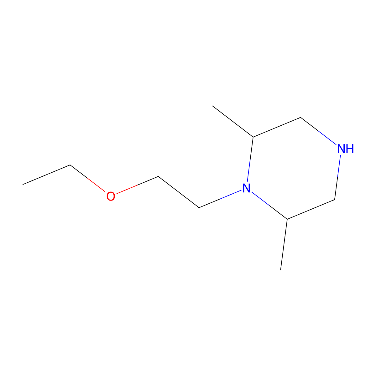 1-(2-Ethoxyethyl)-2,6-dimethylpiperazine molecular structure, CAS 1344151-46-7
