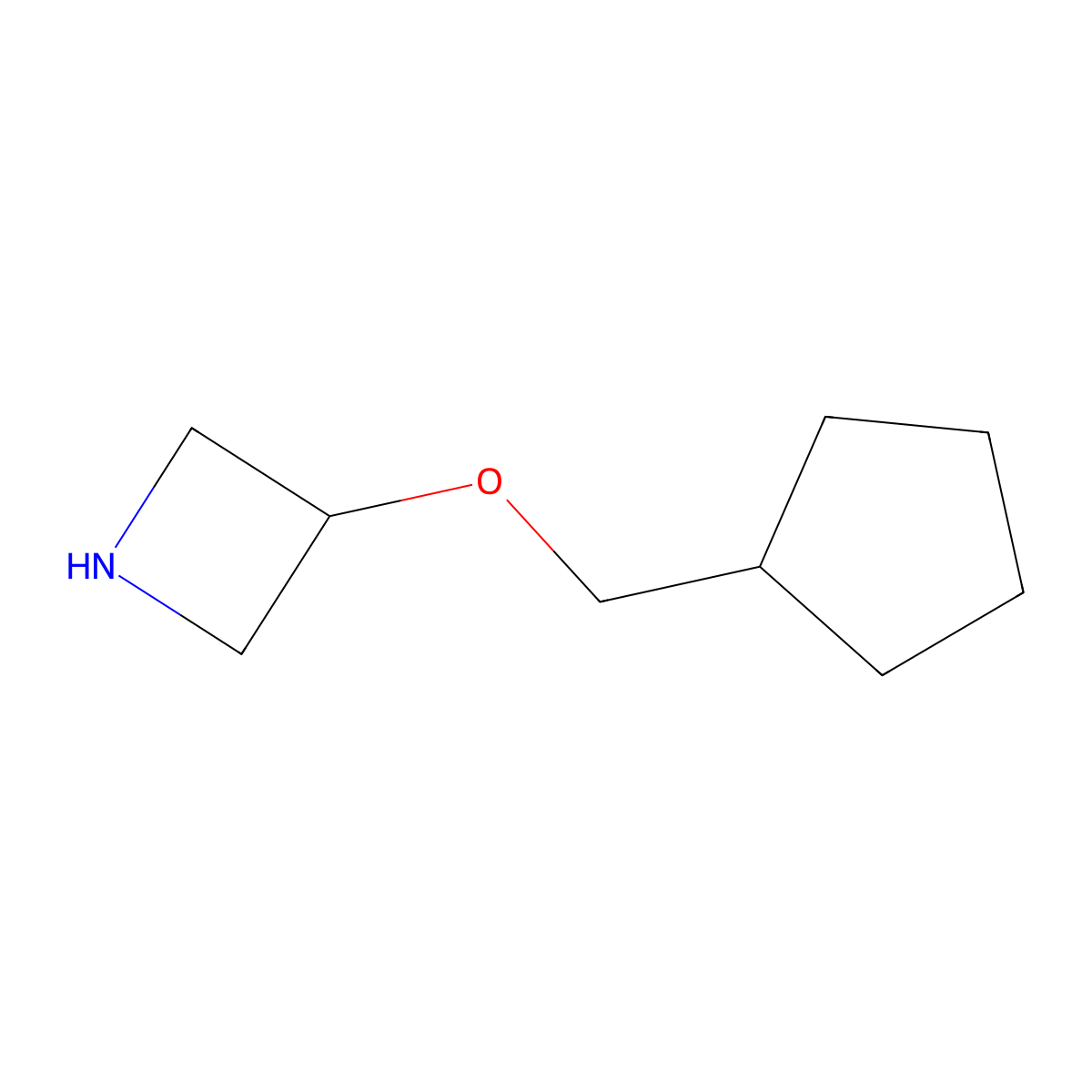 3-(Cyclopentylmethoxy)azetidine molecular structure, CAS 1344152-96-0