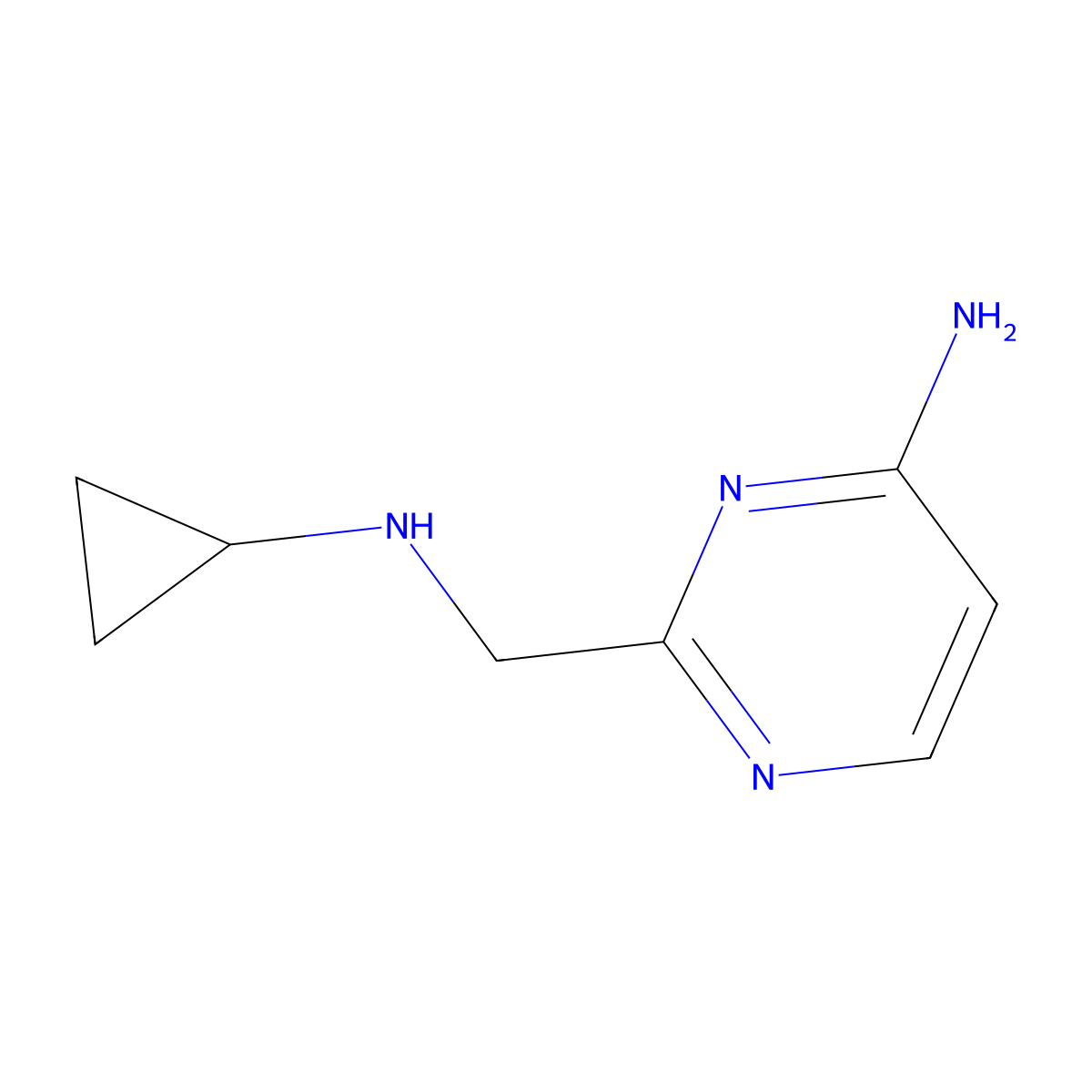 2-[(Cyclopropylamino)methyl]pyrimidin-4-amine molecular structure, CAS 1344155-66-3