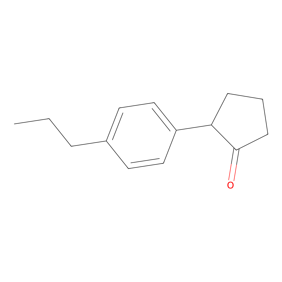 2-(4-Propylphenyl)cyclopentan-1-one molecular structure, CAS 1344155-87-8