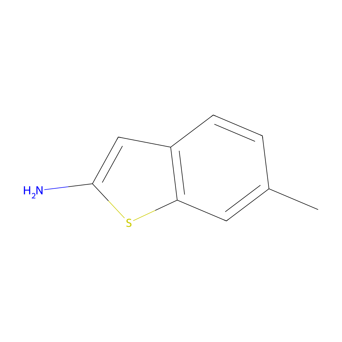 6-Methylbenzo[b]thiophen-2-amine molecular structure, CAS 1344156-52-0