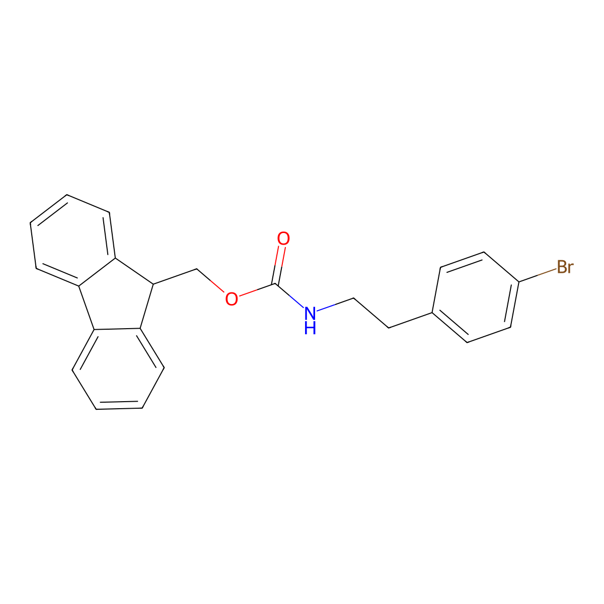 (9H-Fluoren-9-yl)methyl 4-bromophenethylcarbamate molecular structure, CAS 1344158-44-6