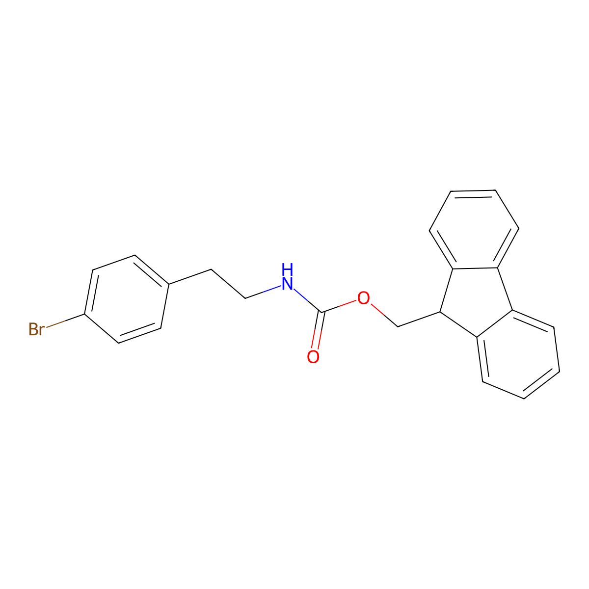 (9H-Fluoren-9-yl)methyl 4-bromophenethylcarbamate molecular structure, CAS 1344158-44-6