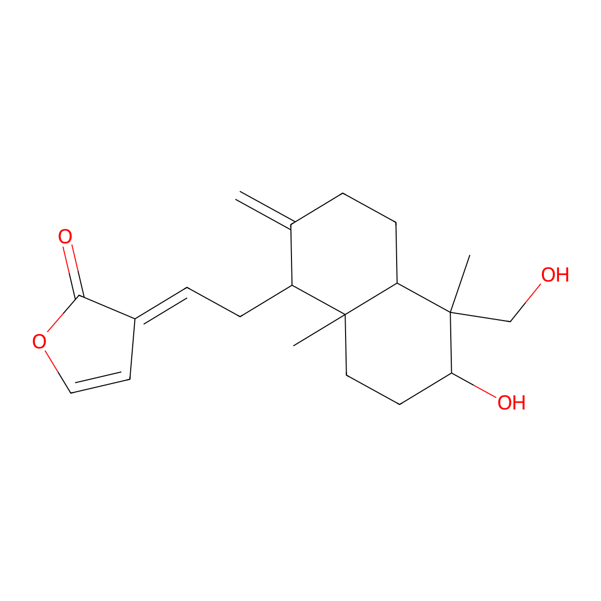 Dehydroandrographolide molecular structure, CAS 134418-28-3