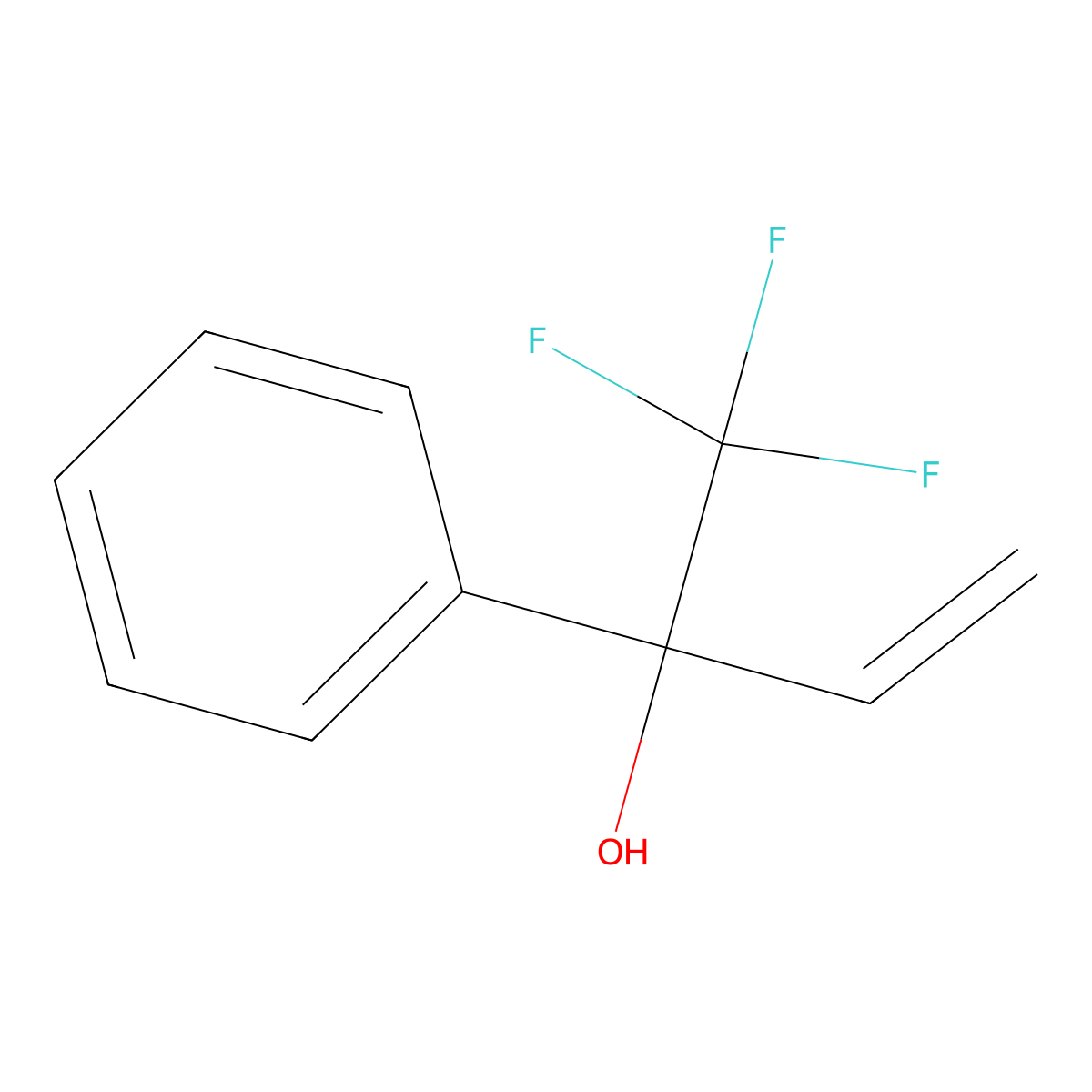 1,1,1-Trifluoro-2-phenyl-3-buten-2-ol molecular structure, CAS 134418-70-5