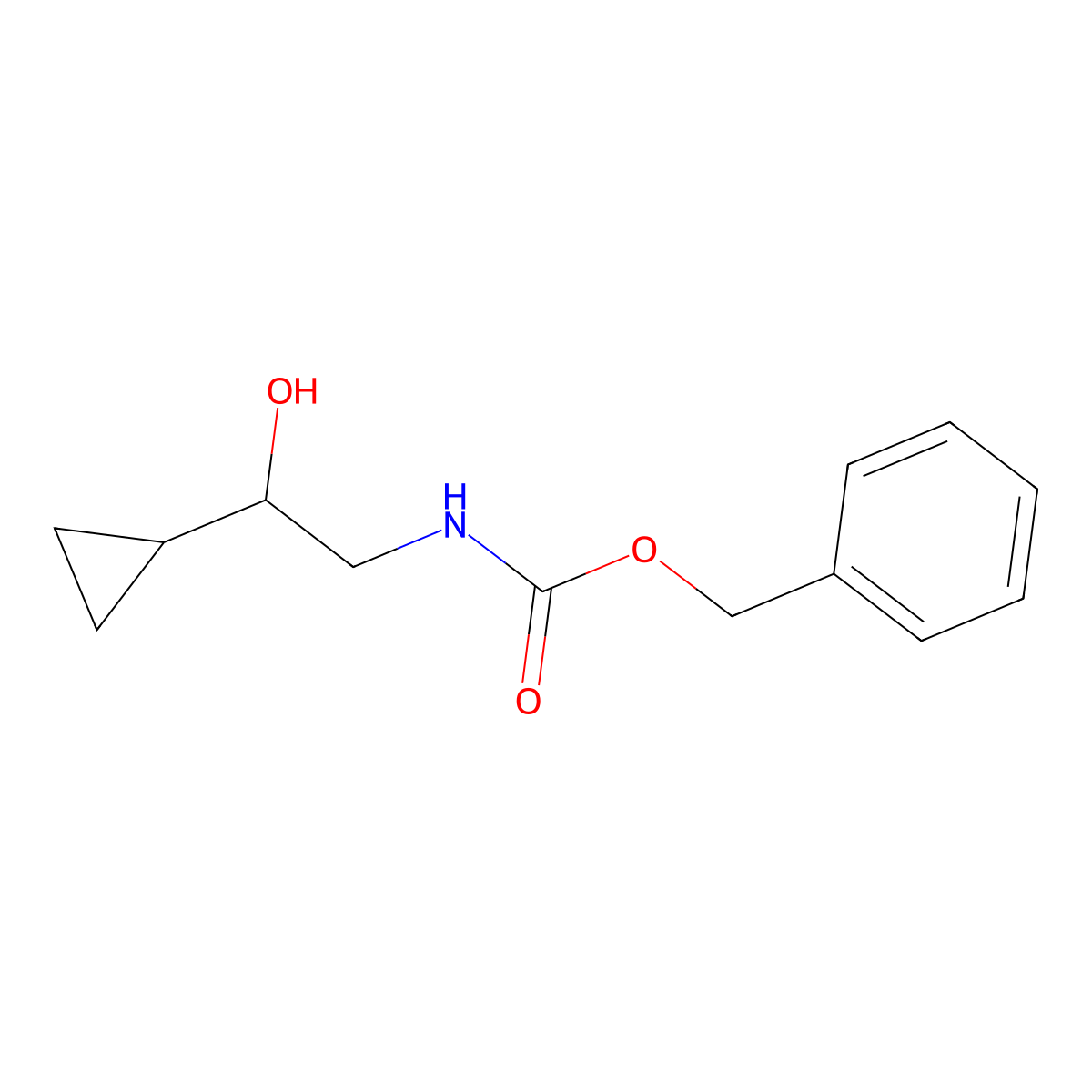 benzyl N-(2-cyclopropyl-2-hydroxyethyl)carbamate molecular structure, CAS 1344189-72-5