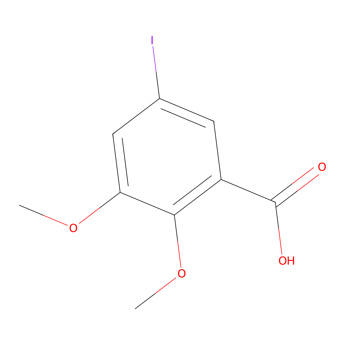 5-Iodo-2,3-dimethoxybenzoic acid molecular structure, CAS 134419-42-4