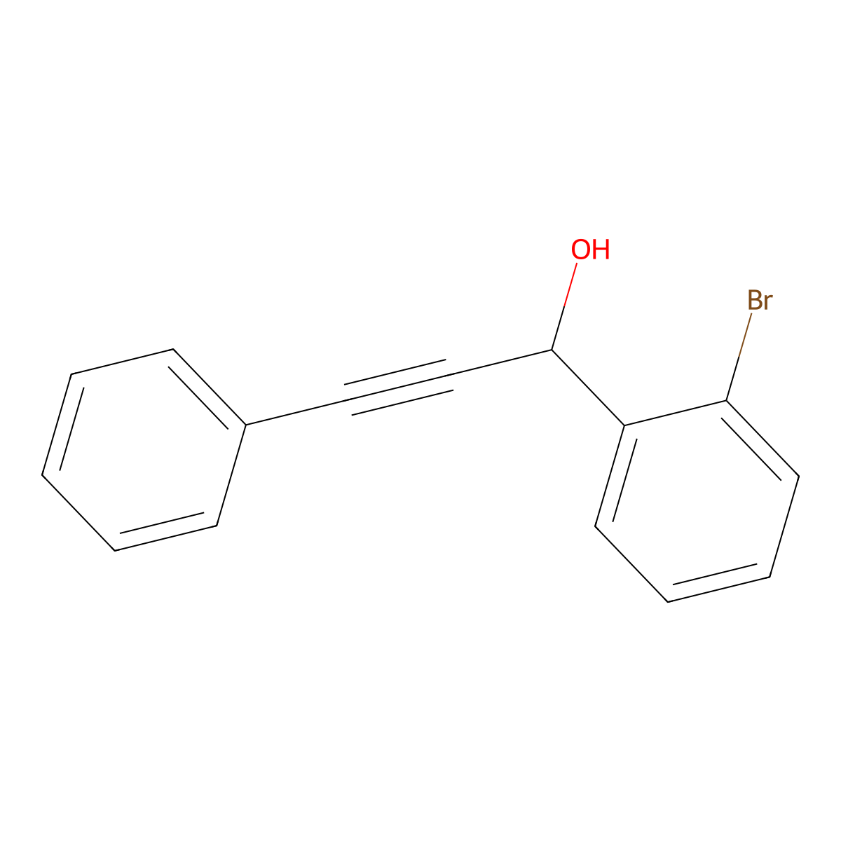 2-Bromo-alpha-(2-phenylethynyl)benZenemethanol molecular structure, CAS 134419-85-5