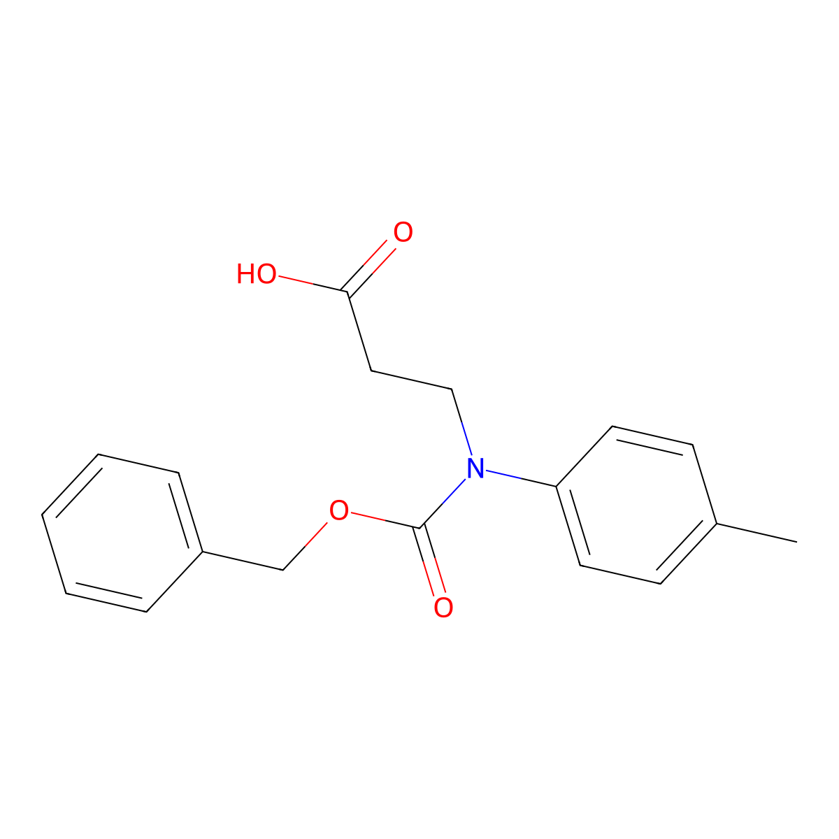 3-{[(Benzyloxy)carbonyl](4-methylphenyl)amino}propanoic acid molecular structure, CAS 1344194-70-2