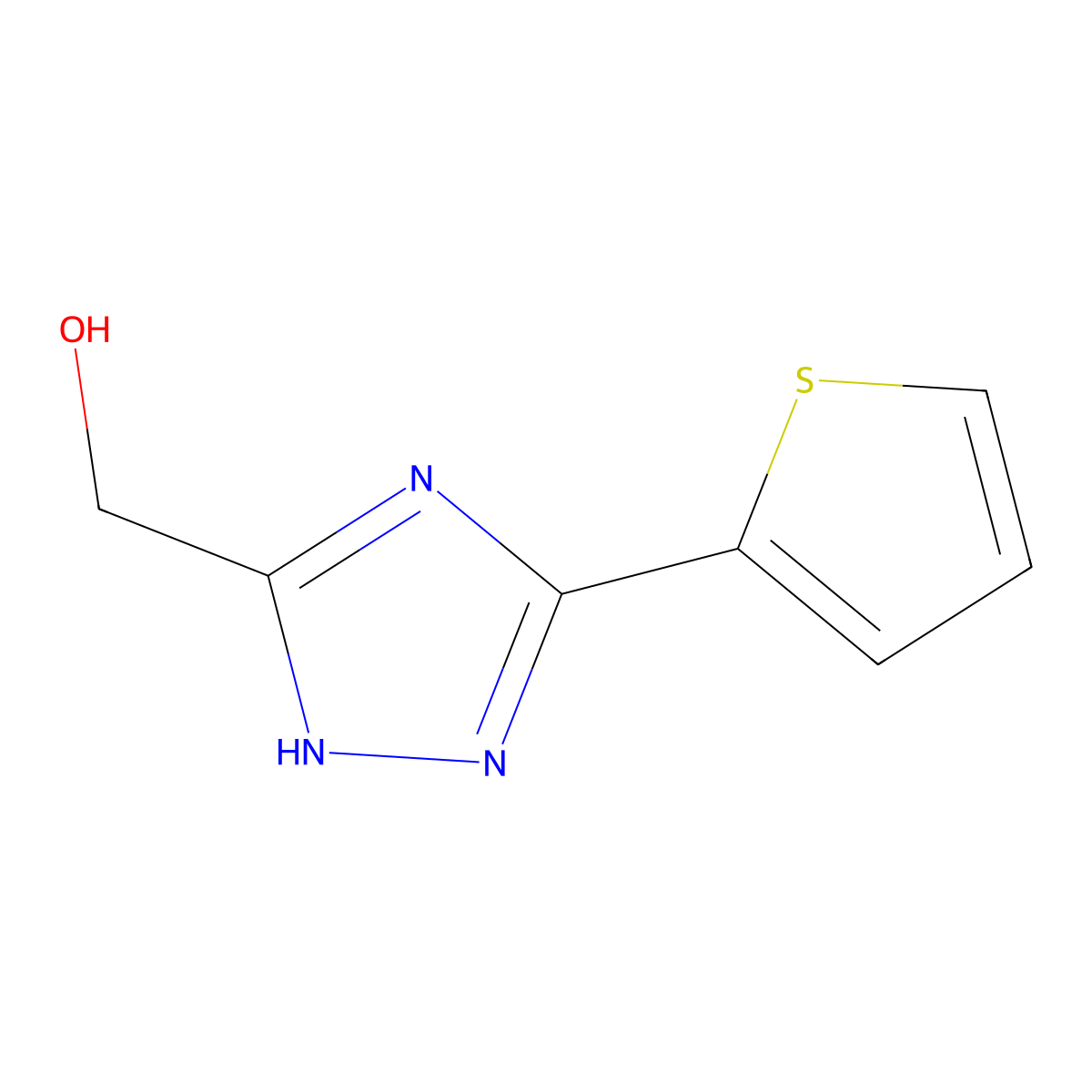 [5-(Thiophen-2-YL)-1H-1,2,4-triazol-3-YL]methanol molecular structure, CAS 1344198-04-4