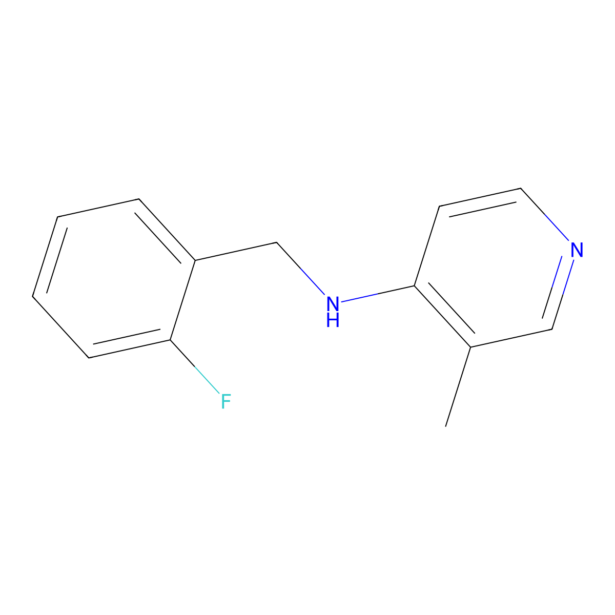 N-[(2-fluorophenyl)methyl]-3-methylpyridin-4-amine molecular structure, CAS 1344198-74-8