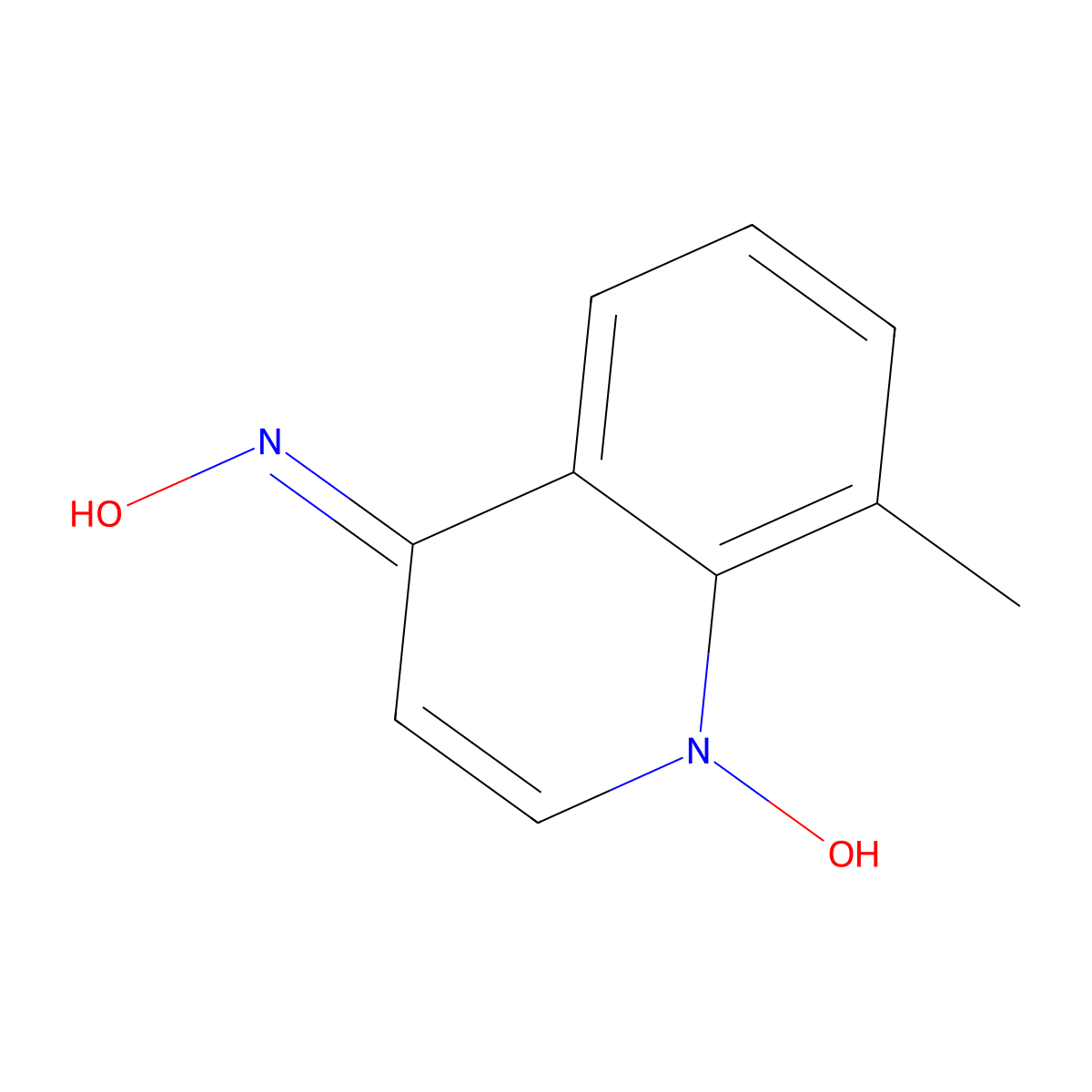 4-(Hydroxyamino)-8-methylquinoline 1-oxide molecular structure, CAS 13442-10-9