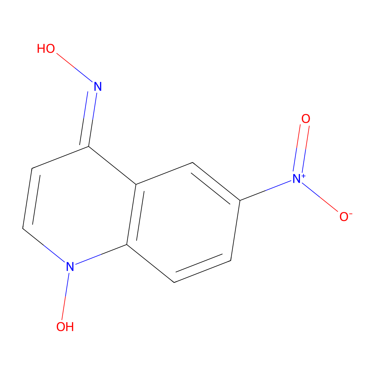 N-(1-hydroxy-6-nitroquinolin-4-ylidene)hydroxylamine molecular structure, CAS 13442-15-4